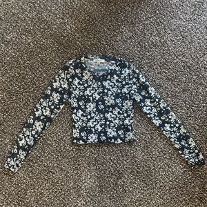 Sheer Floral Long Sleeve Top